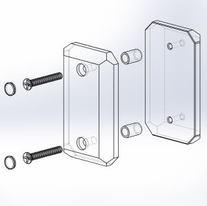180º Straight Mall Glass Clamps #3